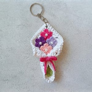 Adorable Flower Bouquet Keychain