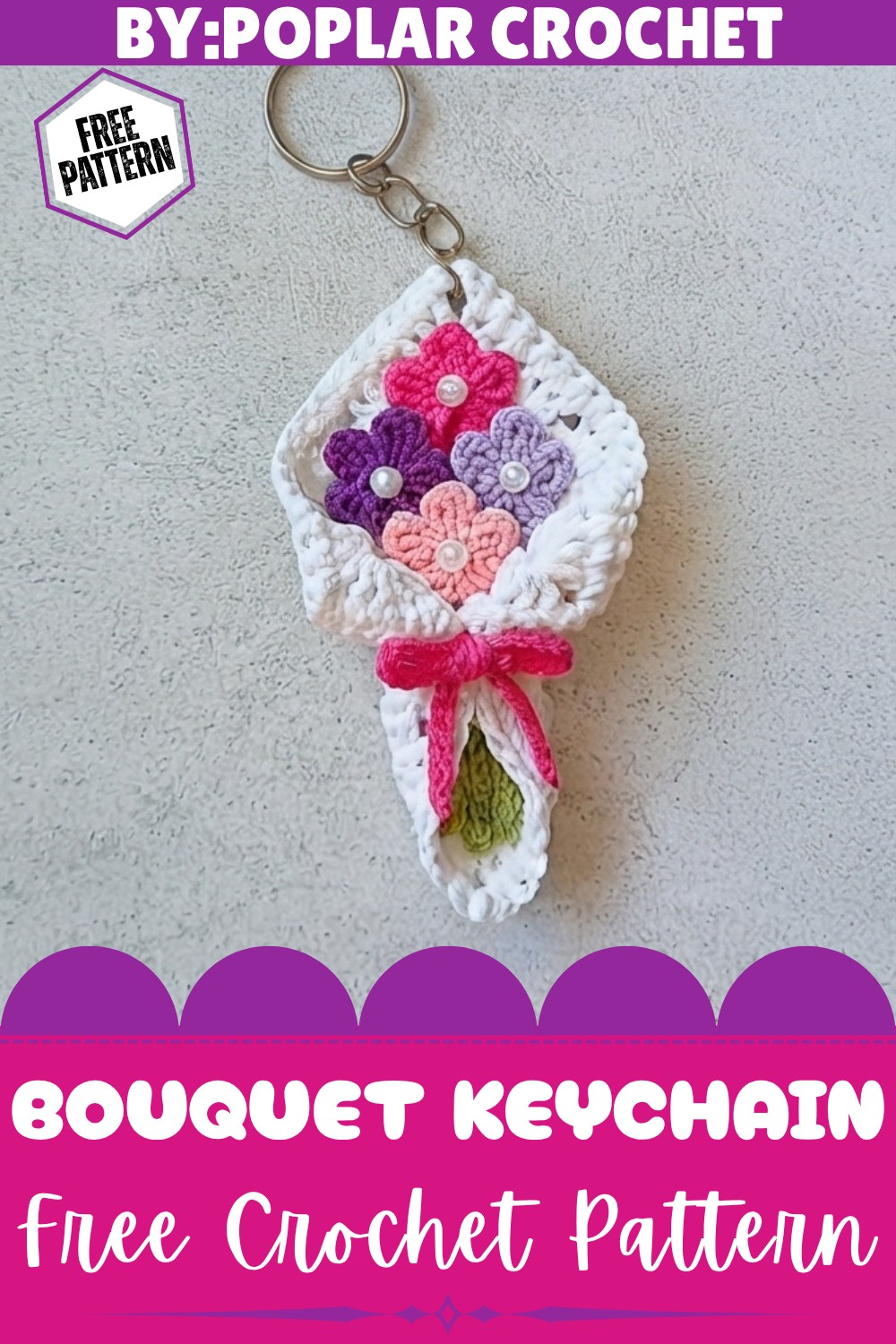 Adorable Flower Bouquet Keychain