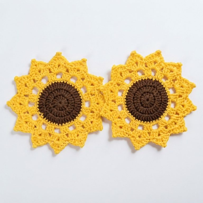 Best sellers! Easy and quick sunflower coaster to make (9)