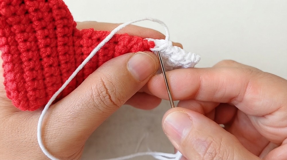 Crochet Christmas Stocking Keychain