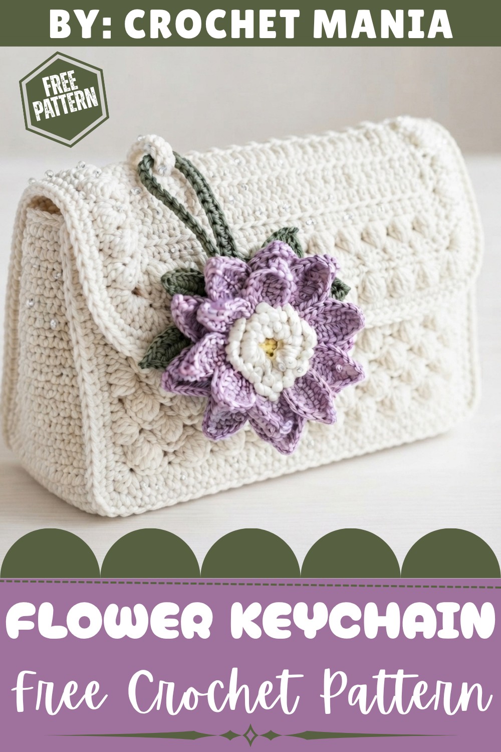Crochet Cute Flower Keychain Pattern (1)