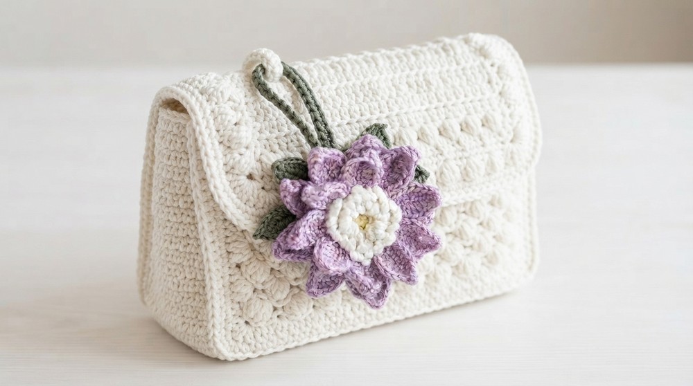 Crochet Cute Flower Keychain Pattern (2)