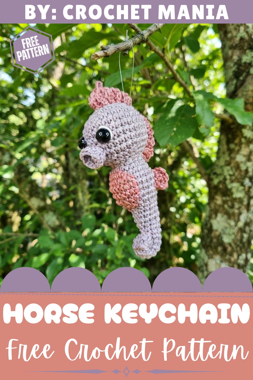 Crochet Cute Seahorse Keychain Pattern (1)