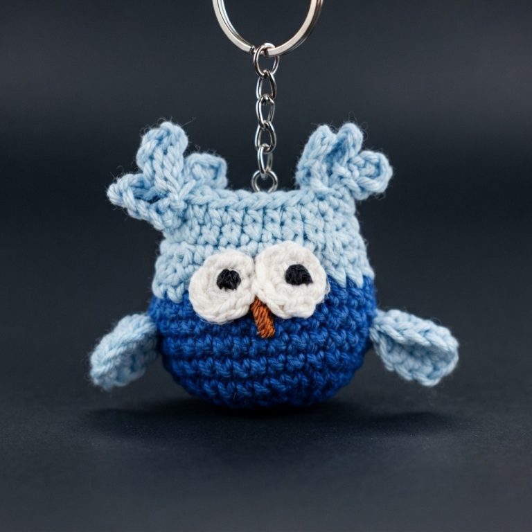 Crochet Cutest Owl Keychain Pattern (3)