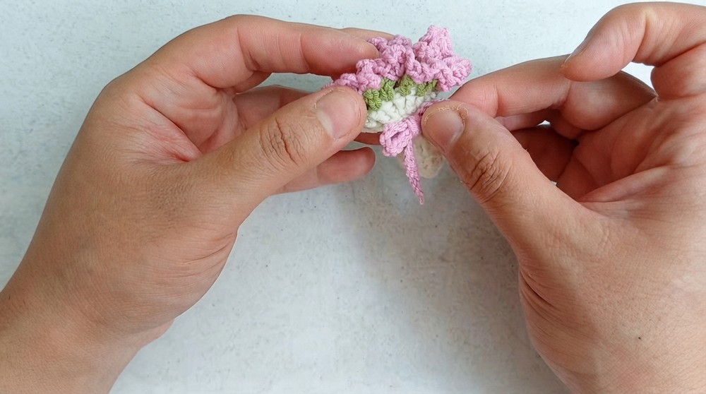 Crochet Flower Bouquet Keychain