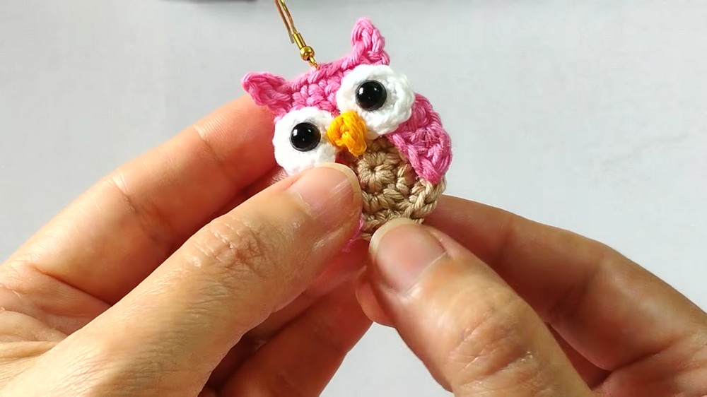 Crochet Owl Earrings Complete Step-by-Step for Beginners (6)