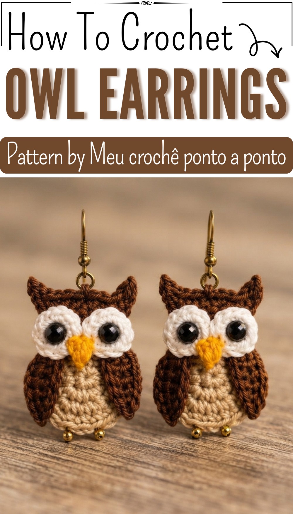 Crochet Owl Earrings Complete Step-by-Step for Beginners (8)
