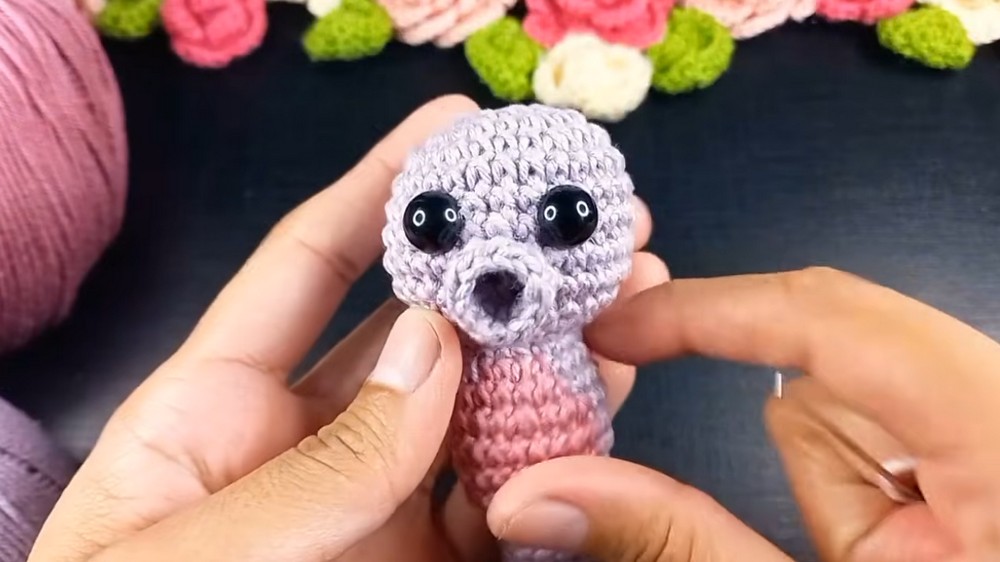 Crochet Seahorse Keychain