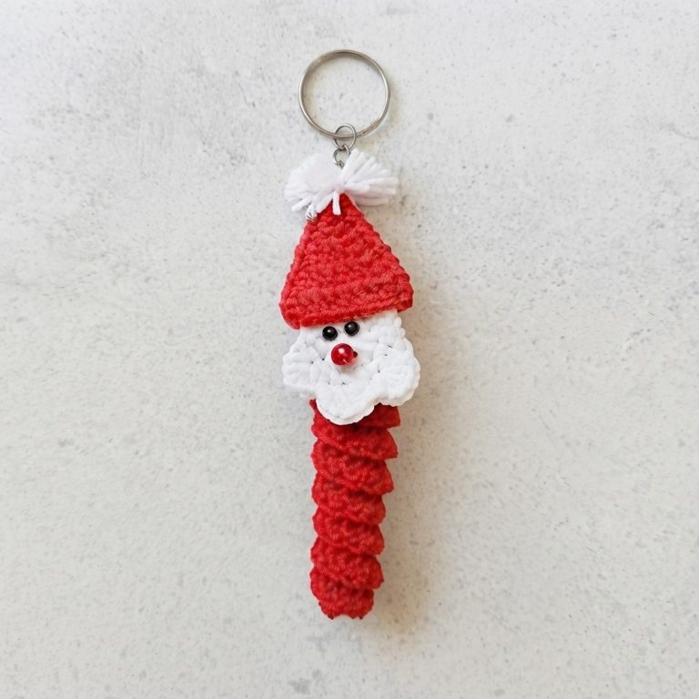 Cute Crochet Santa Keychain Tutorial