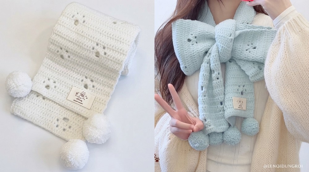 Handmade Cat Paw Scarf (3)
