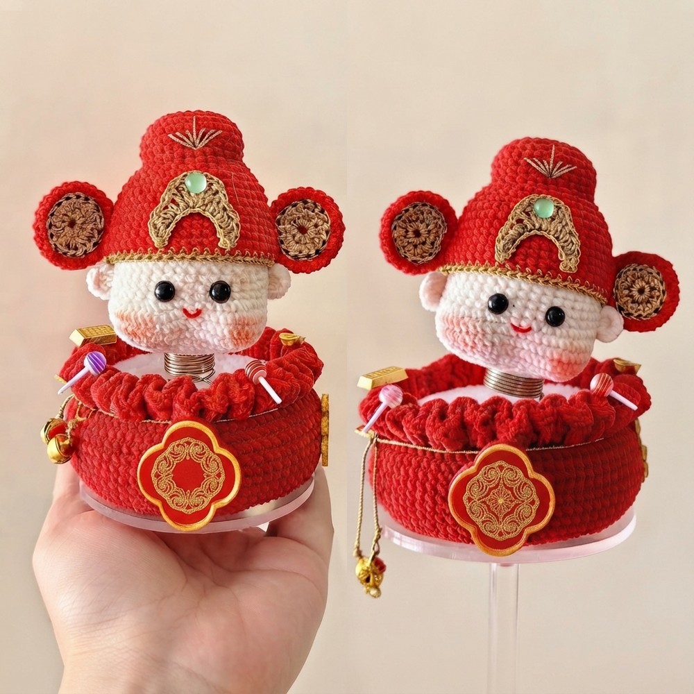 How to Crochet a Lucky Charm Bag for Your Car Lucky Crochet 11