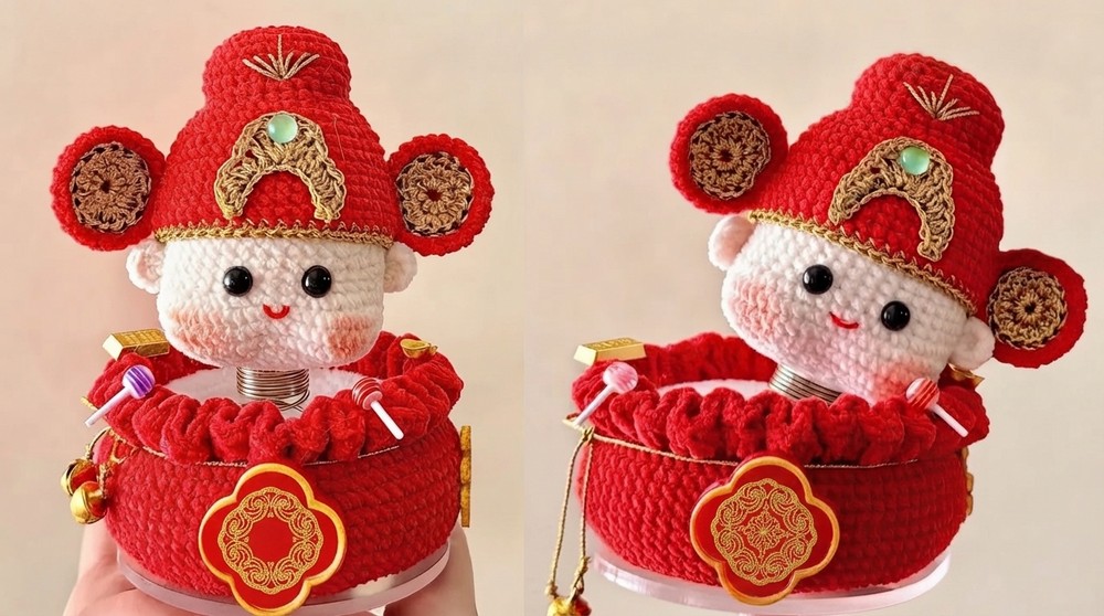 How to Crochet a Lucky Charm Bag for Your Car Lucky Crochet 2