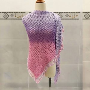 How to Crochet a Triangle Scarf Easy Crochet for Beginners (9)
