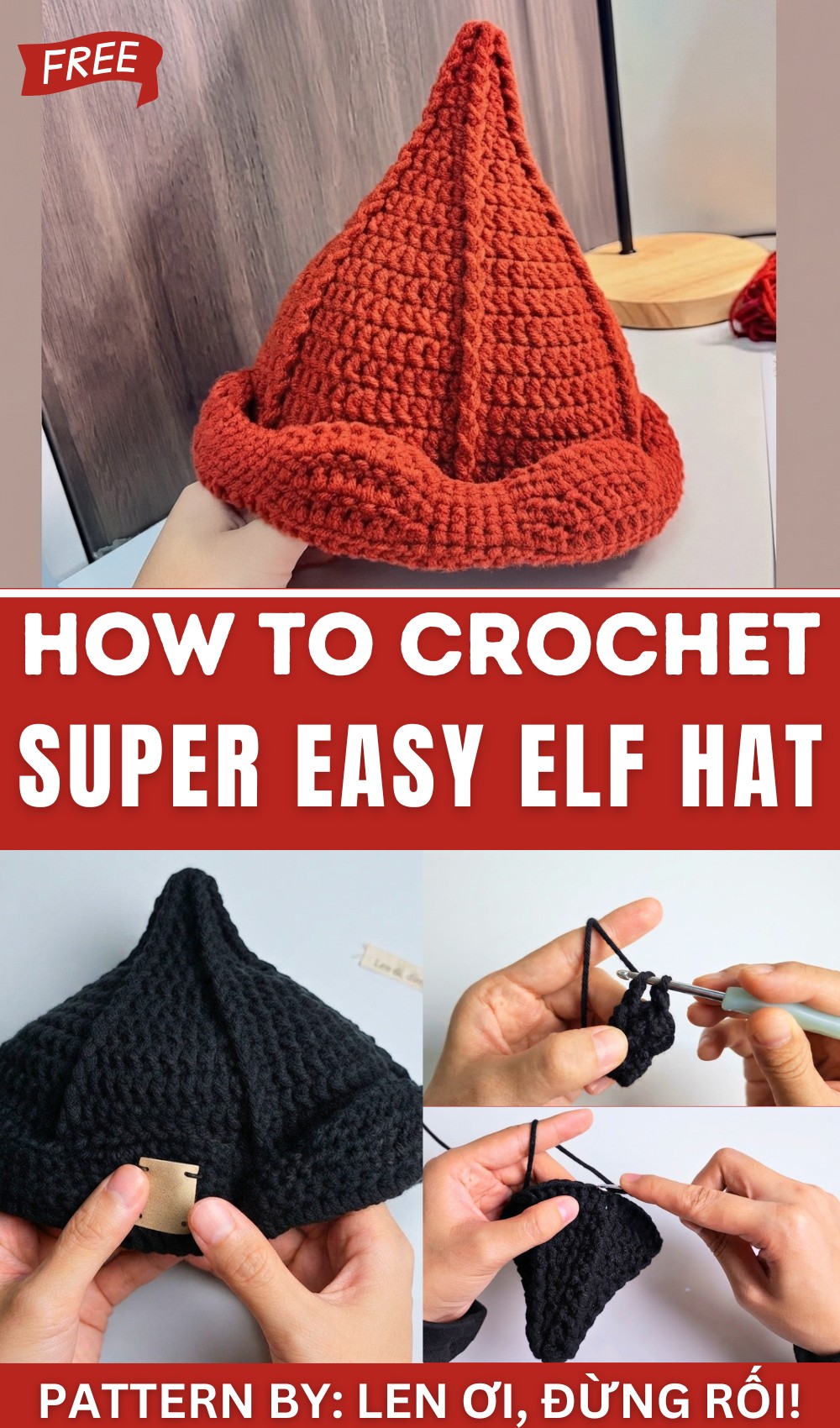 Super Easy Crochet Elf Hat Tutorial Crochet Elf Hat Tutorial (1)