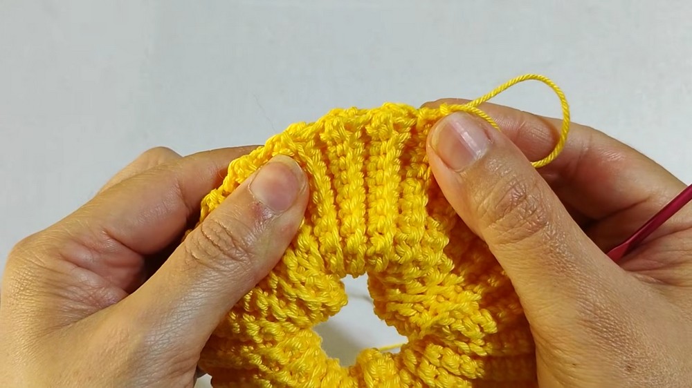 The Cutest Crochet Cat Scrunchie on YouTube! Easy Step-by-Step (5)