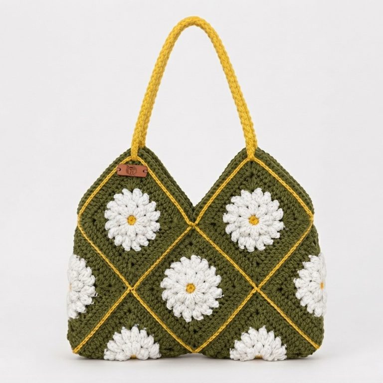 Crochet Granny Bag Tutorial with Floral Motif Simple Unique Looks More Luxurious
