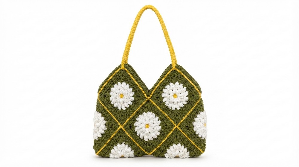 Crochet Granny Bag Tutorial with Floral Motif Simple Unique Looks More Luxurious