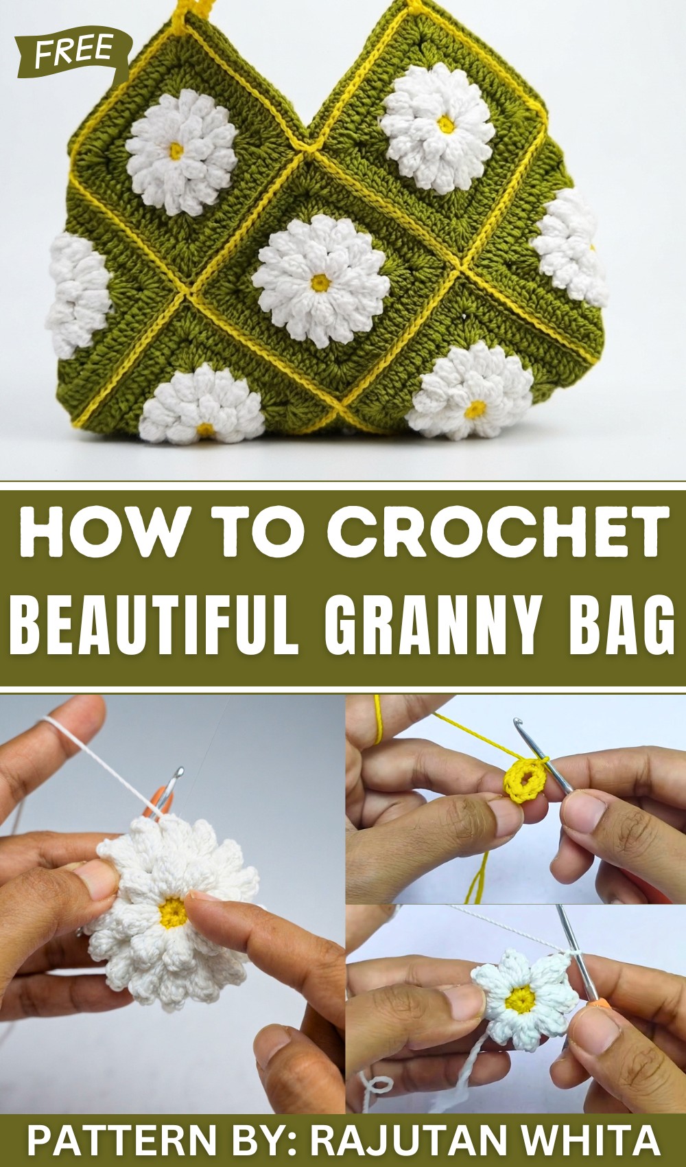 Crochet Granny Bag Tutorial with Floral Motif Simple Unique Looks More Luxurious