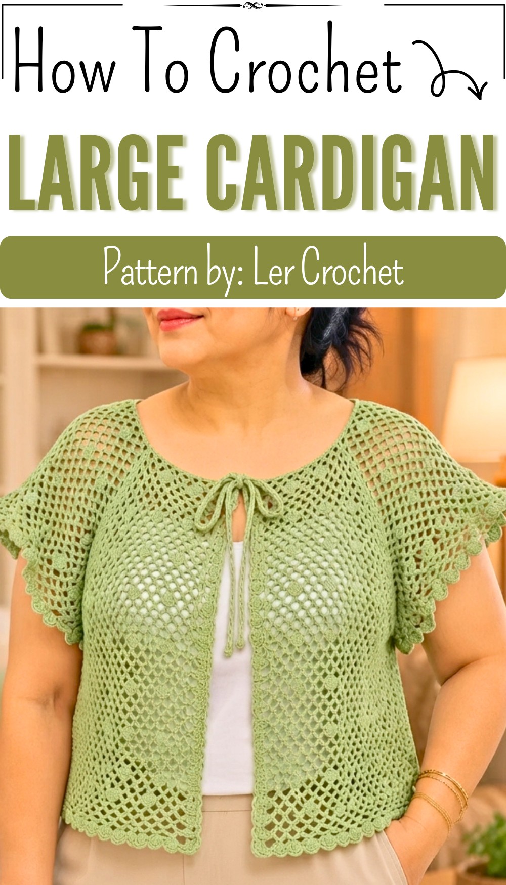 Crochet Large Cardigan Easy Lightweight Mesh Pattern 8
