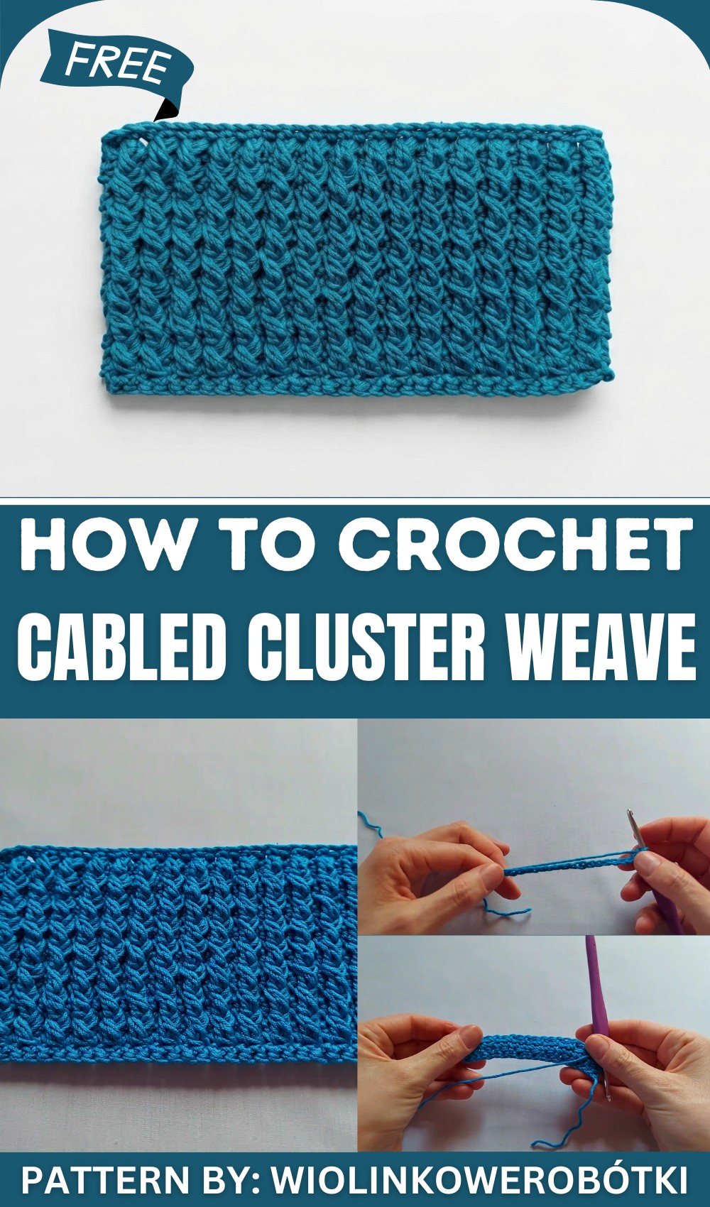How to Crochet Cabled Cluster Weave (1)