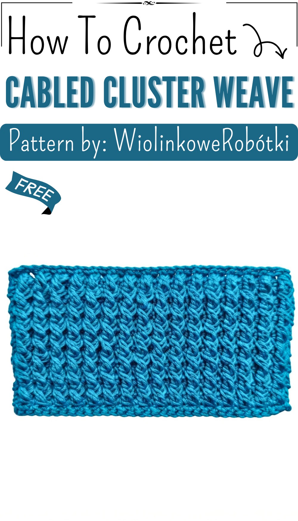 How to Crochet Cabled Cluster Weave (8)