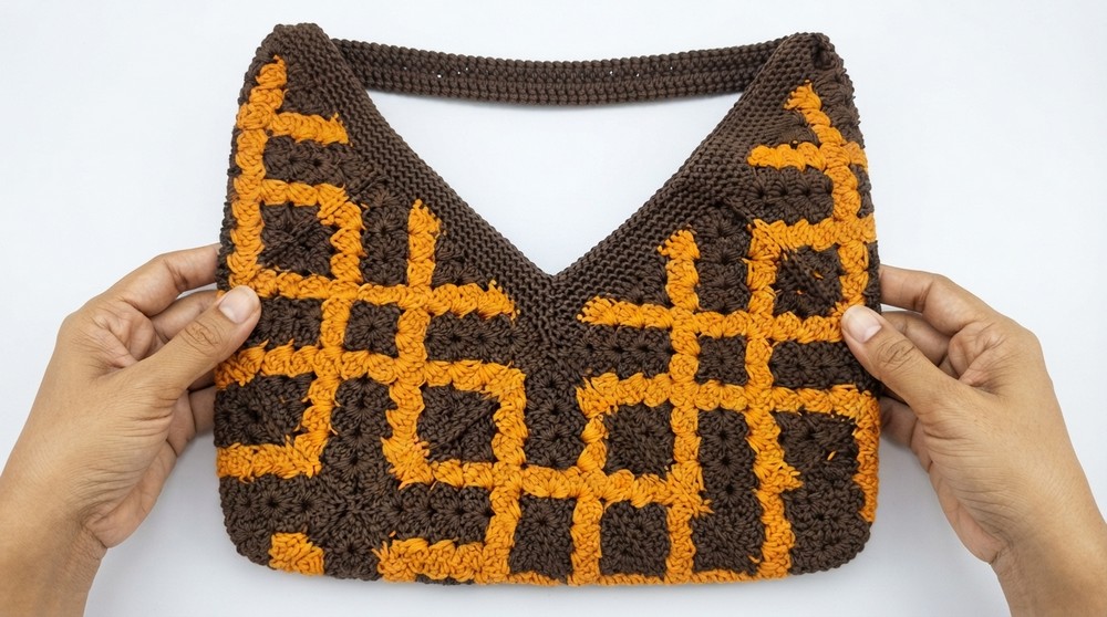 Tutorial on Knitting Granny Bags with Cool & Beautiful Motifs Easy for Beginners