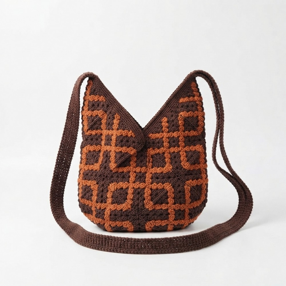 Tutorial on Knitting Granny Bags with Cool & Beautiful Motifs Easy for Beginners