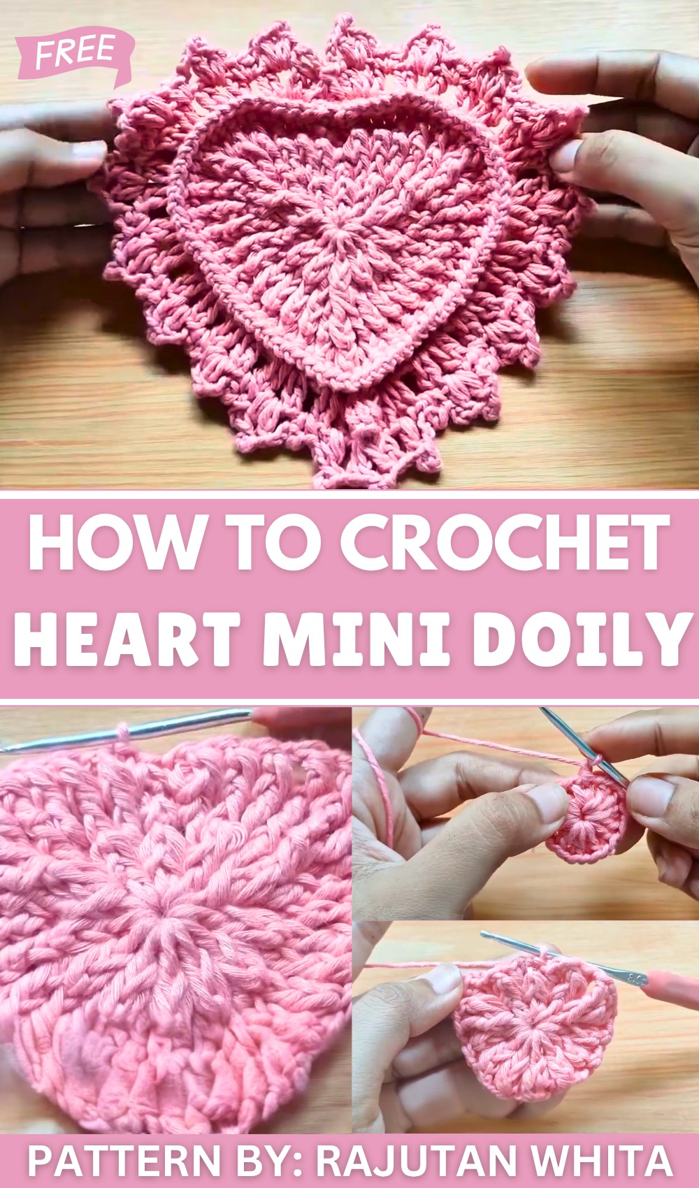 Beautiful Crochet Heart Mini Doily
