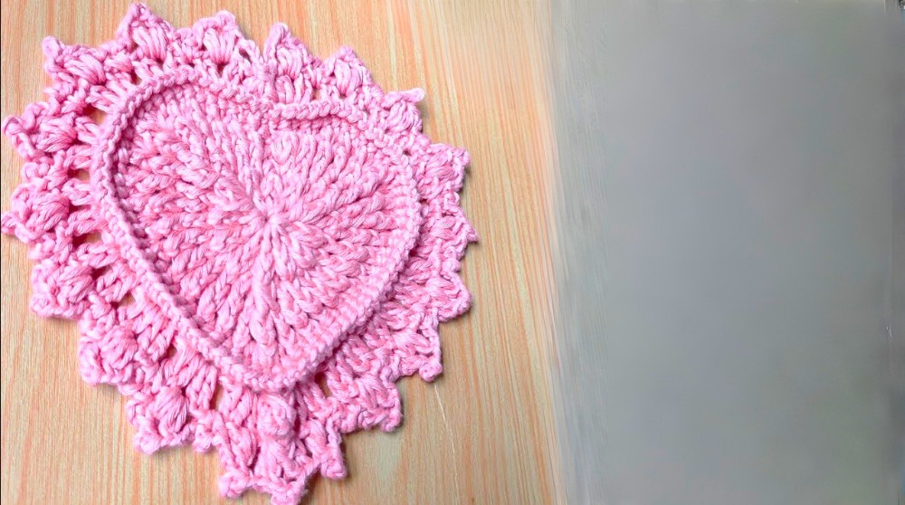 Beautiful Crochet Heart Mini Doily