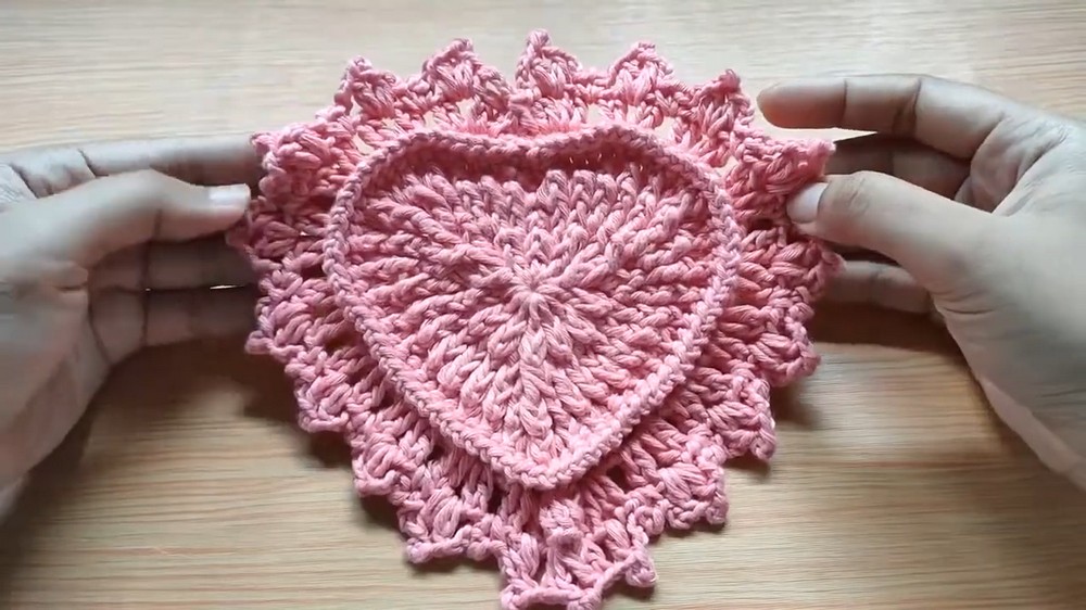 Beautiful Crochet Heart Mini Doily