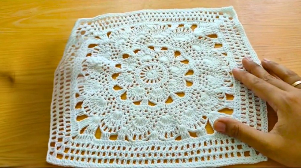 Beautiful Square Tablecloth Crochet Pattern