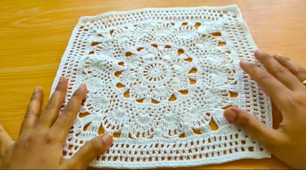 Beautiful Square Tablecloth Crochet Pattern