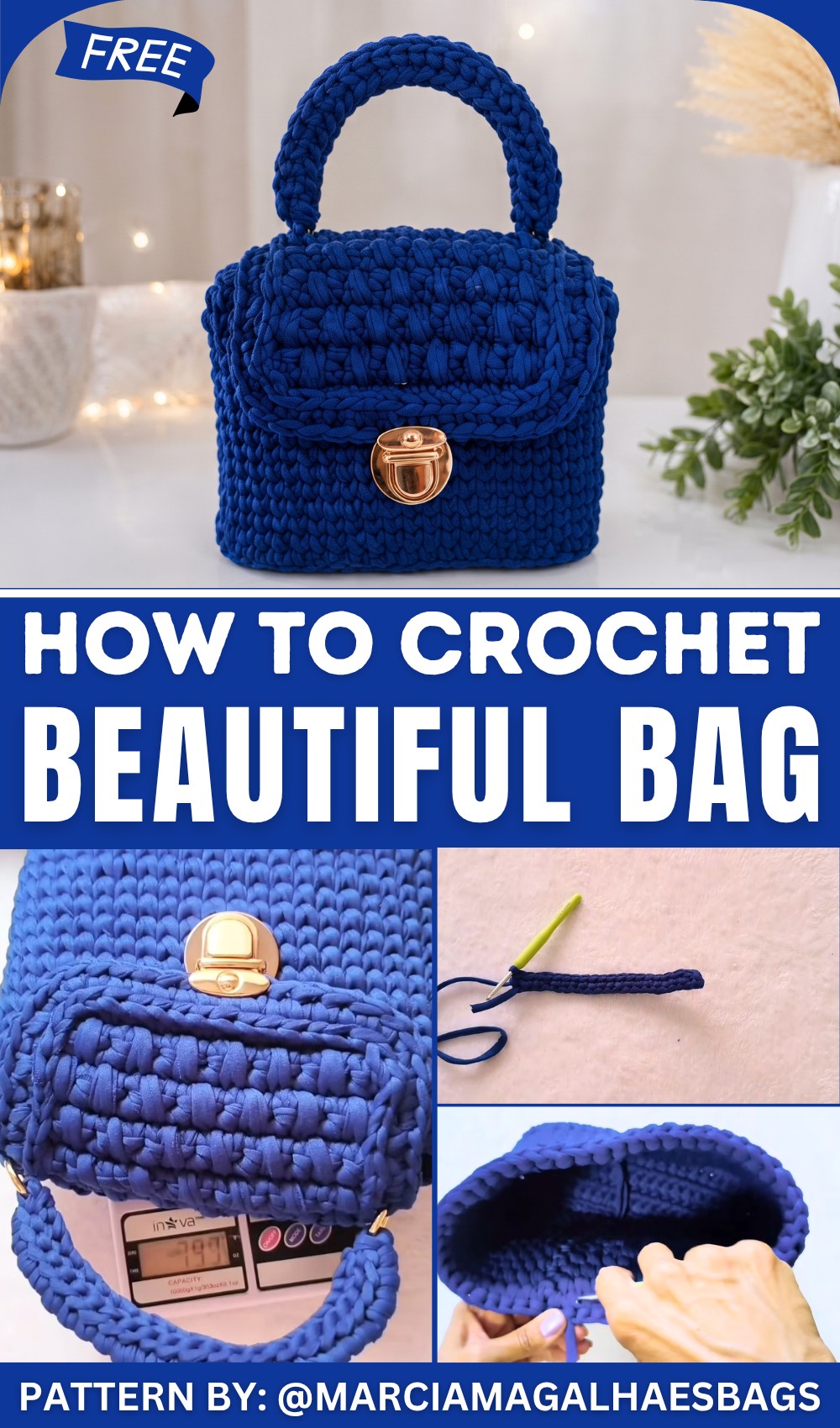 Blue Crochet Bag Easy, Beautiful, and Super Economical (1)