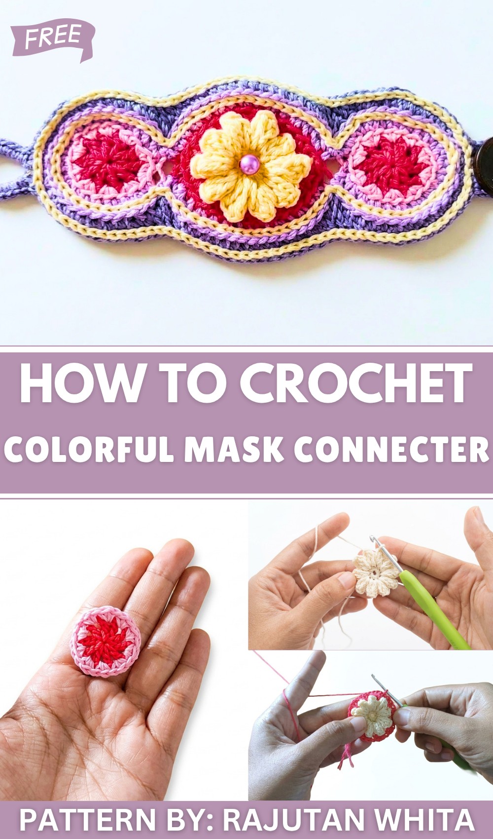 Crochet Colorful Mask Connecter