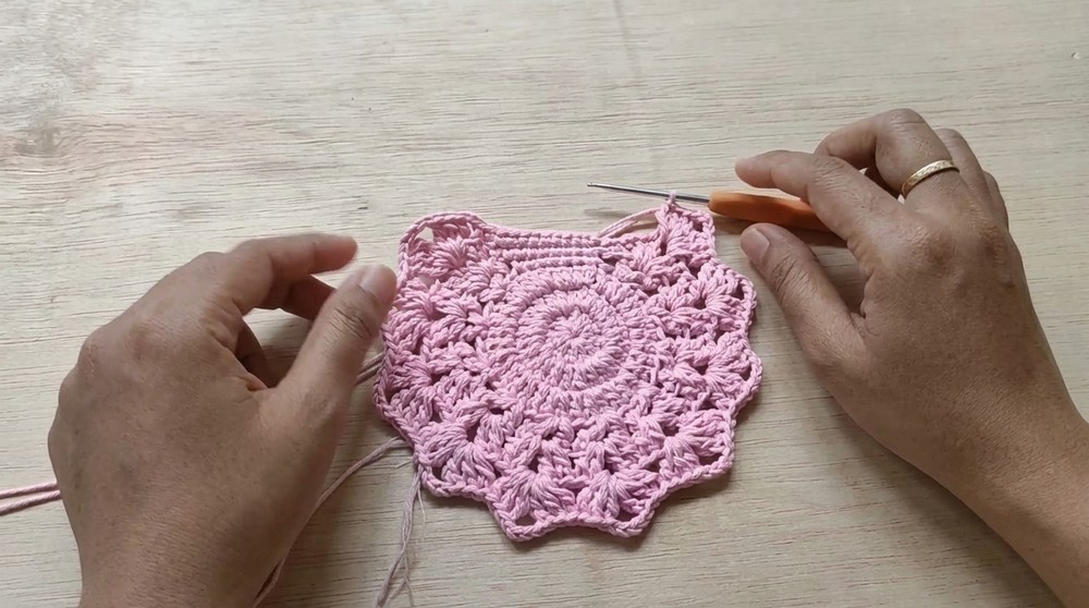 Crochet Decorative Shell Bag