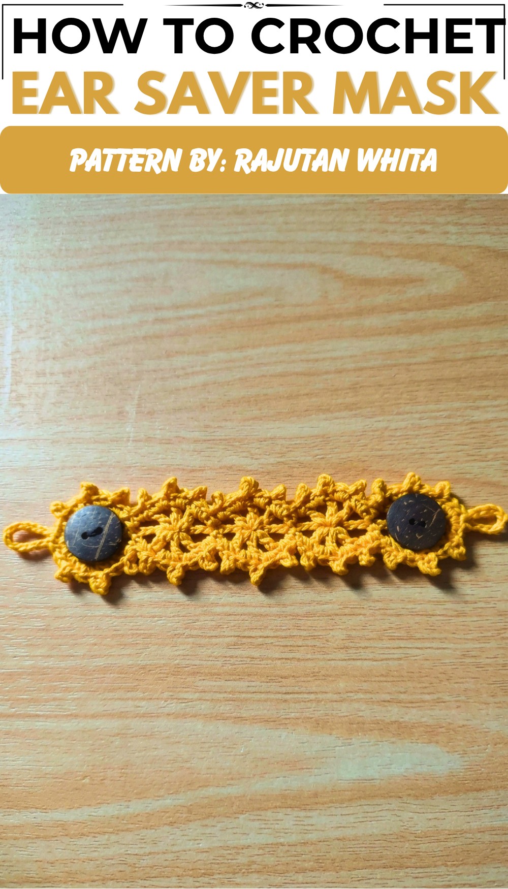 Crochet Ear Saver for Mask