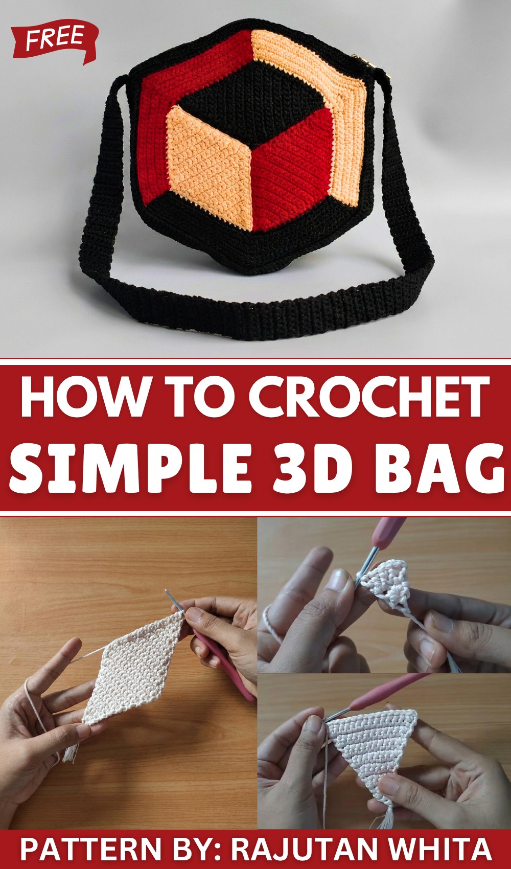 Crochet Simple 3D Bag