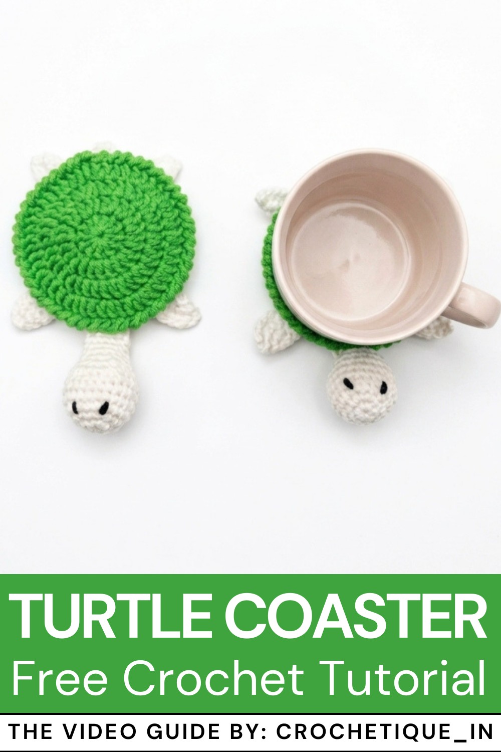 Crochet Turtle Coaster Pattern