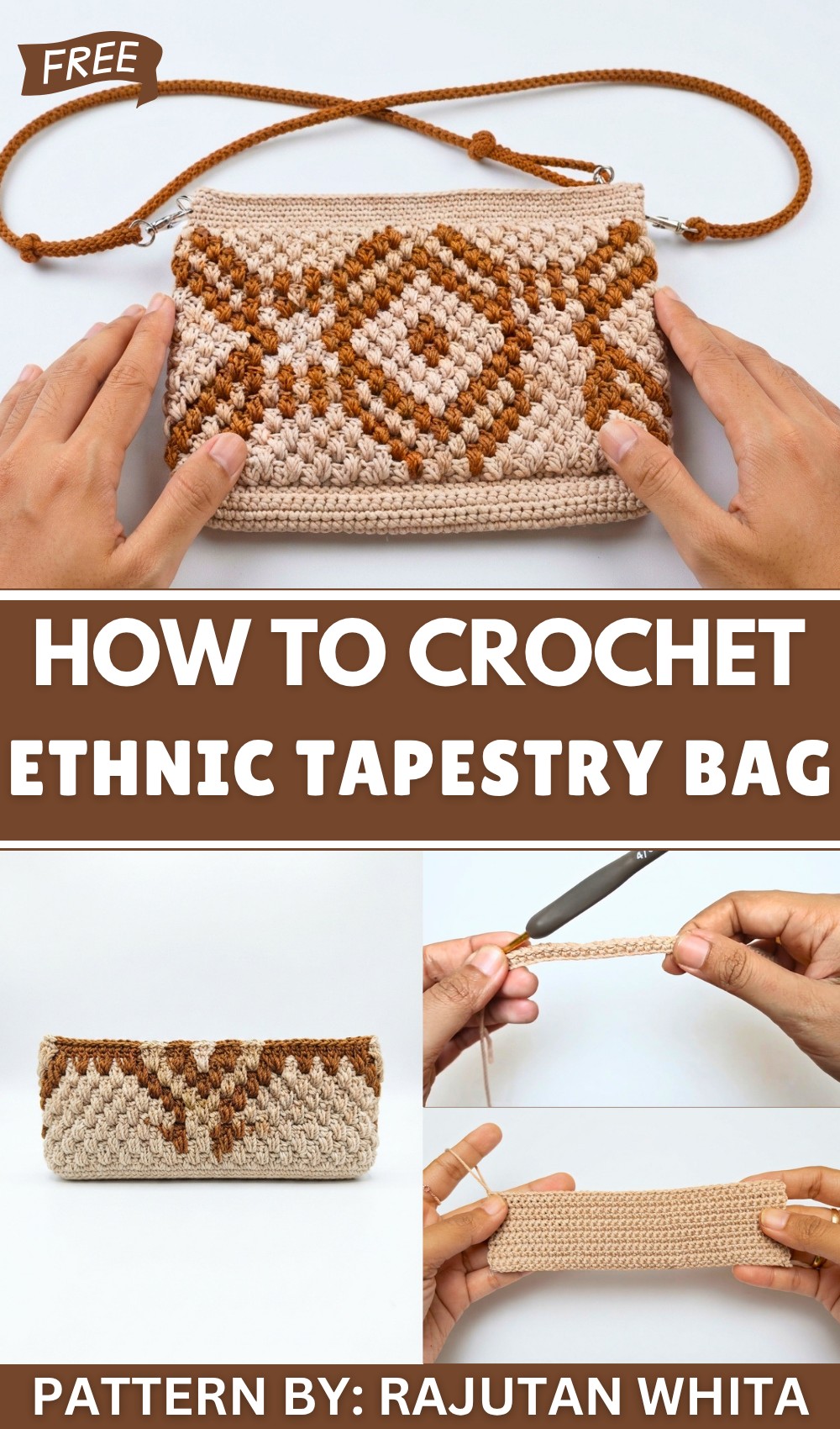 Easy Ethnic Tapestry Crochet Bag Tutorial for Beginners