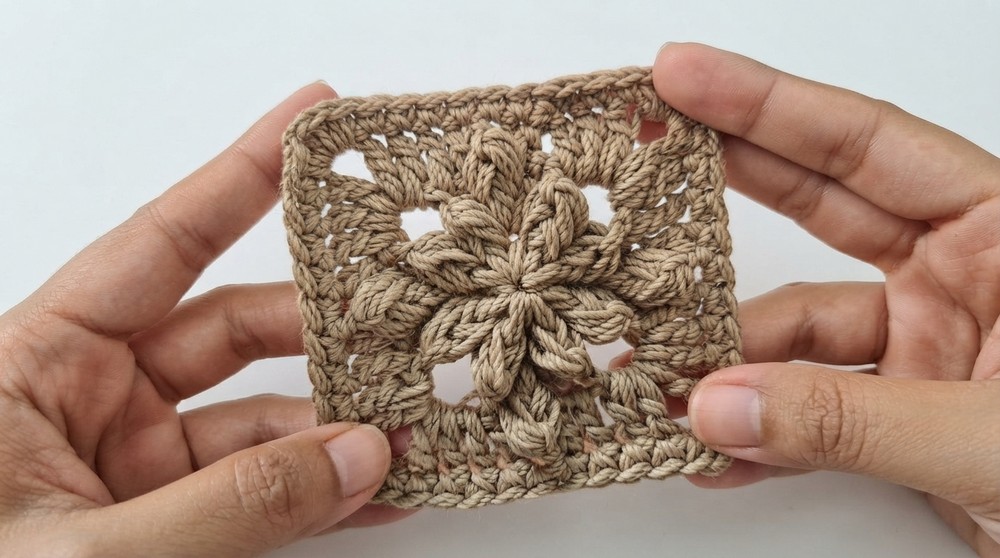 HOW TO CROCHET Bobble Drops Flower Granny Square
