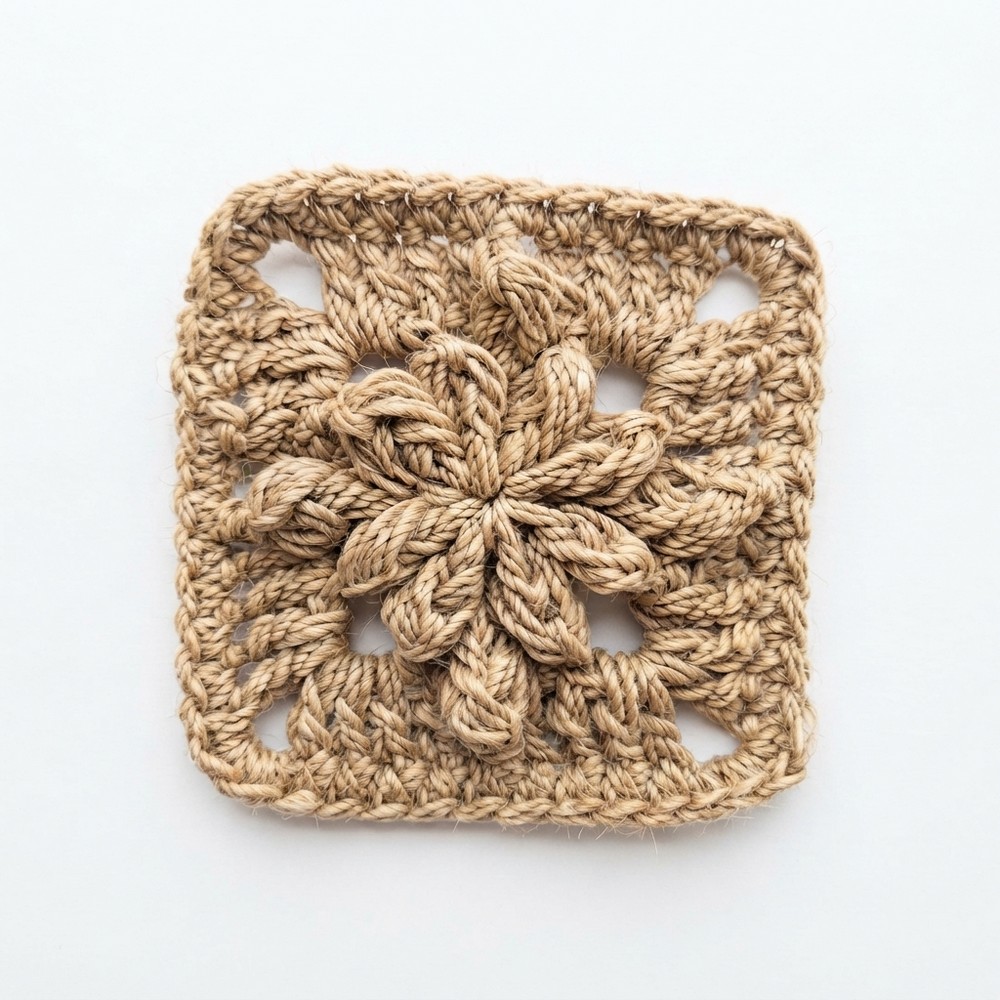 HOW TO CROCHET Bobble Drops Flower Granny Square