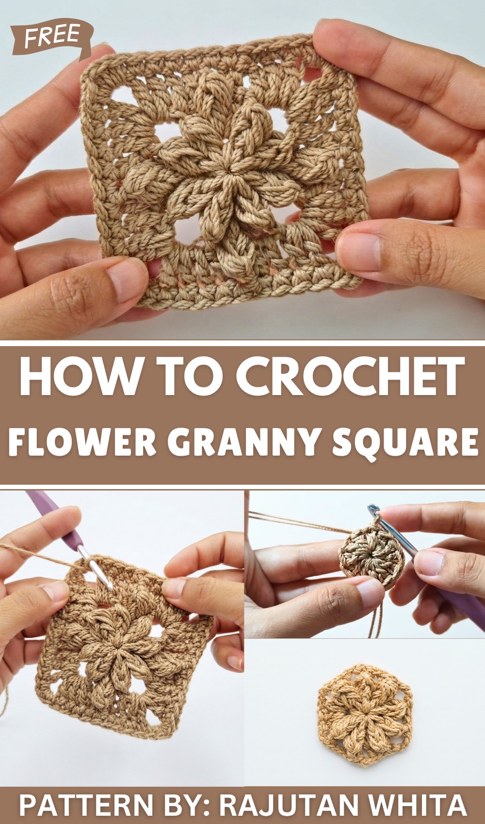 HOW TO CROCHET Bobble Drops Flower Granny Square