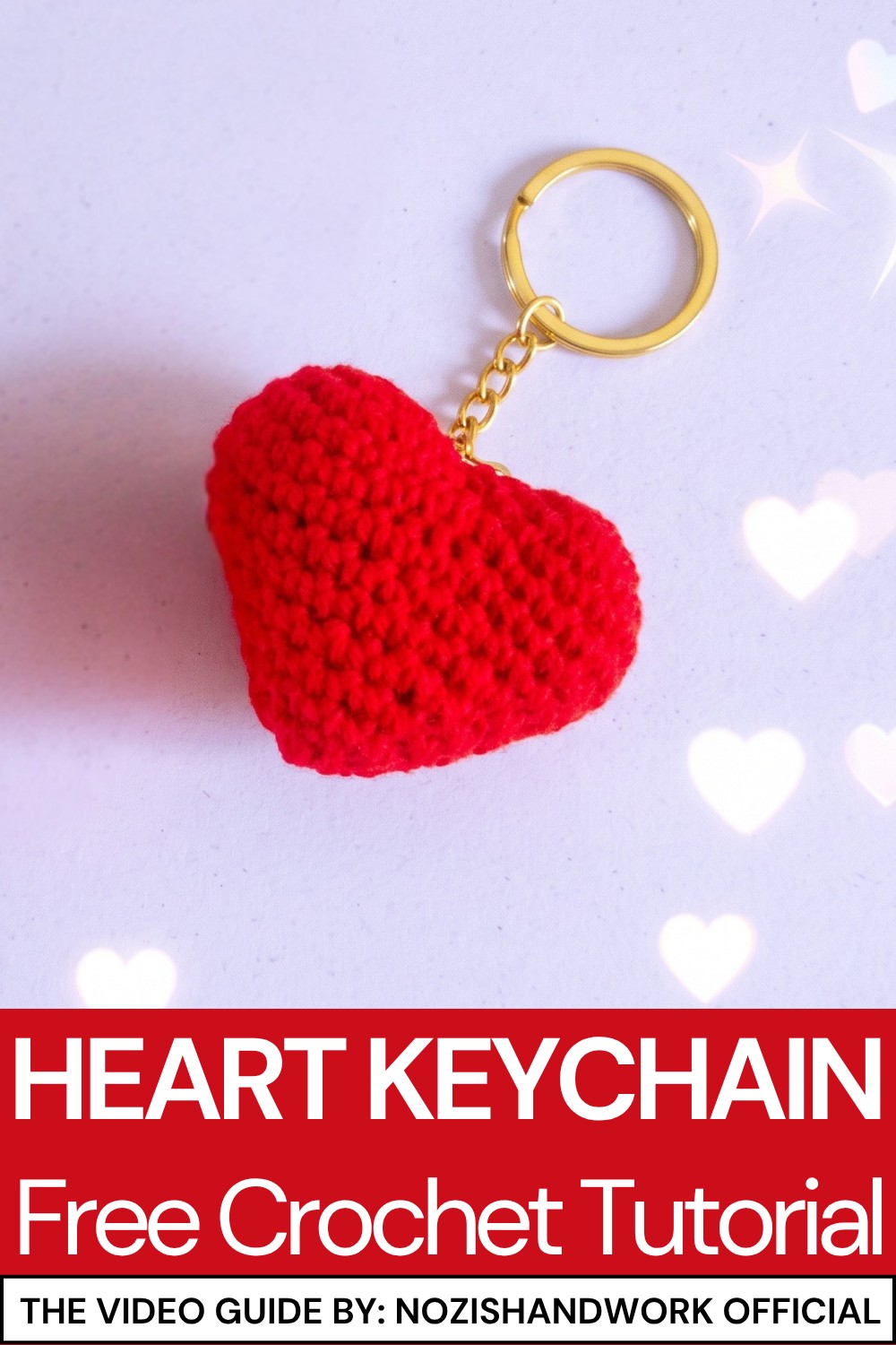 How To Crochet A Heart Keychain 8