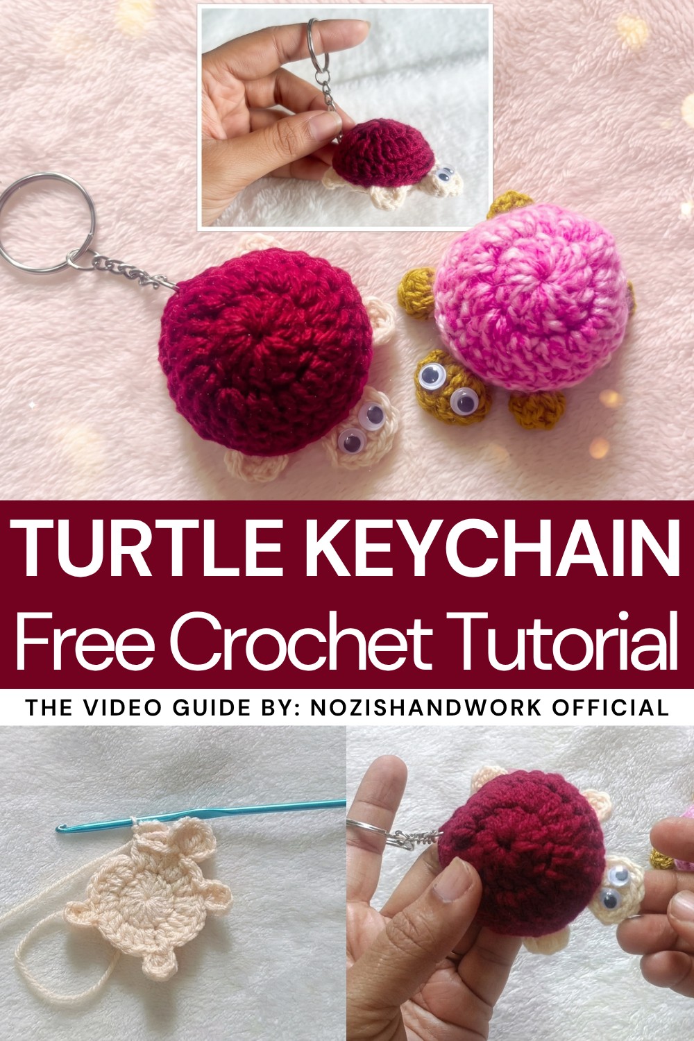 How To Crochet A Turtle Keychain 1