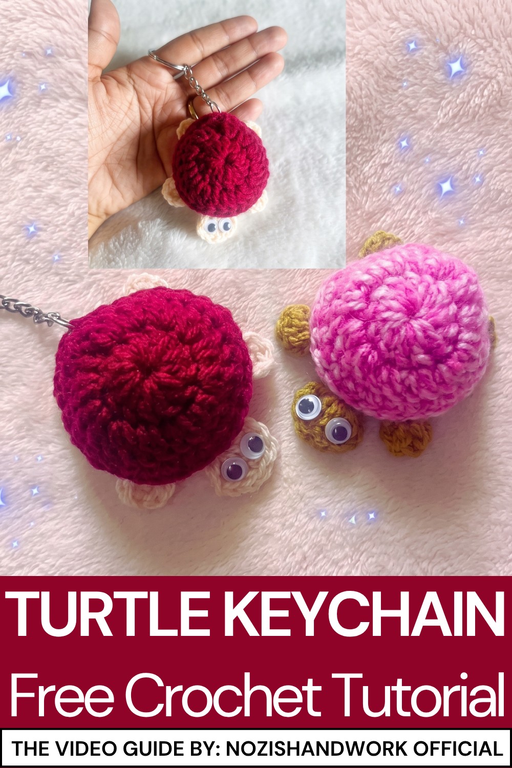 How To Crochet A Turtle Keychain 11