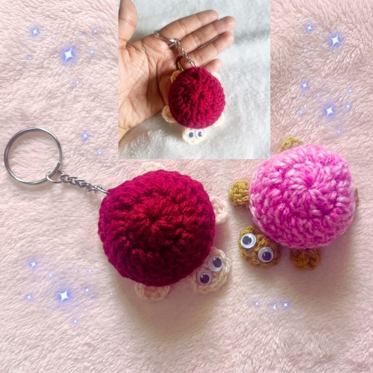 How To Crochet A Turtle Keychain 12