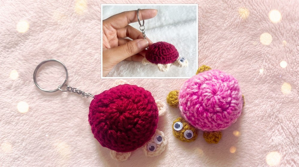 How To Crochet A Turtle Keychain 2