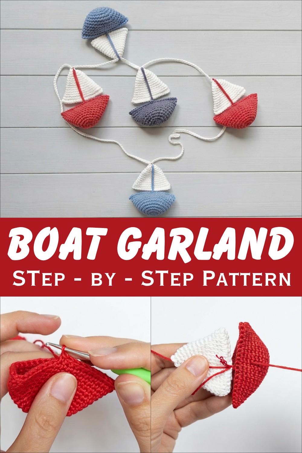 How To Crochet Boat Garland 1