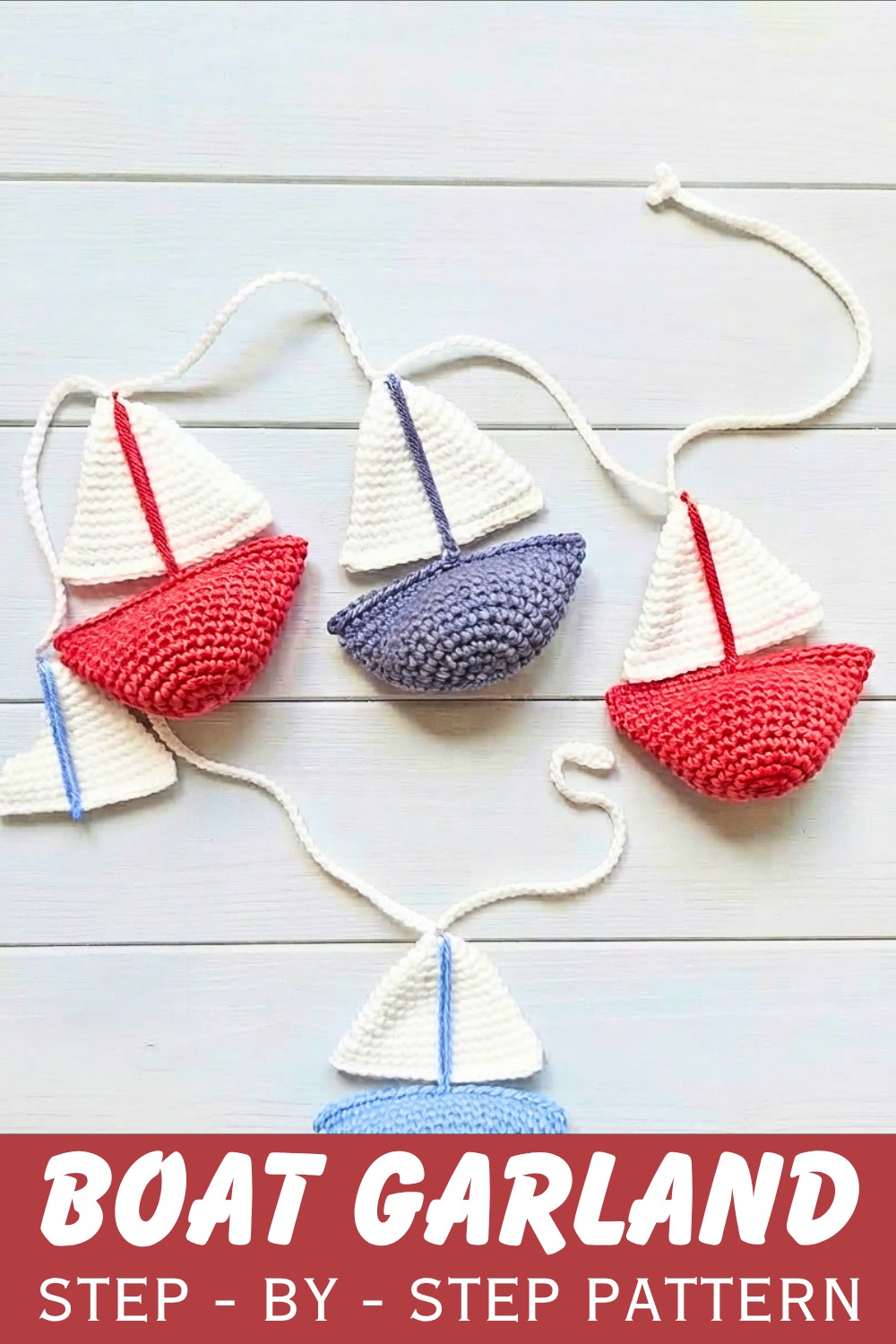 How To Crochet Boat Garland 9