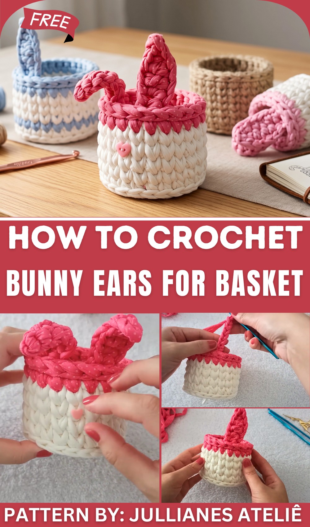 How To Crochet Bunny Ears for Basket (1)